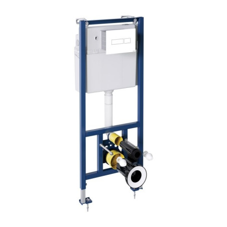 WC raami sisse SANIT kroomitud nupuga, tihend kinnitustest (4 in 1), 9050281S017