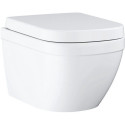 Peatatud WC GROHE Euro Ceramic Rimless istme ja softclosing kattega