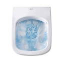 Pakabinamas unitazas DURAVIT Happy D.2 Rimless su Soft close dangčiu, plunksna Anthracito