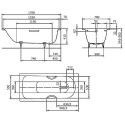 Plieninė vonia KALDEWEI Saniform Plus 700 x 1700 mm, balta