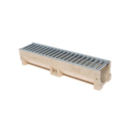 Gutter with galvanized steel grill ACO Euroline 500
