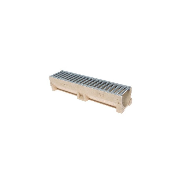 Gutter with galvanized steel grill ACO Euroline 500