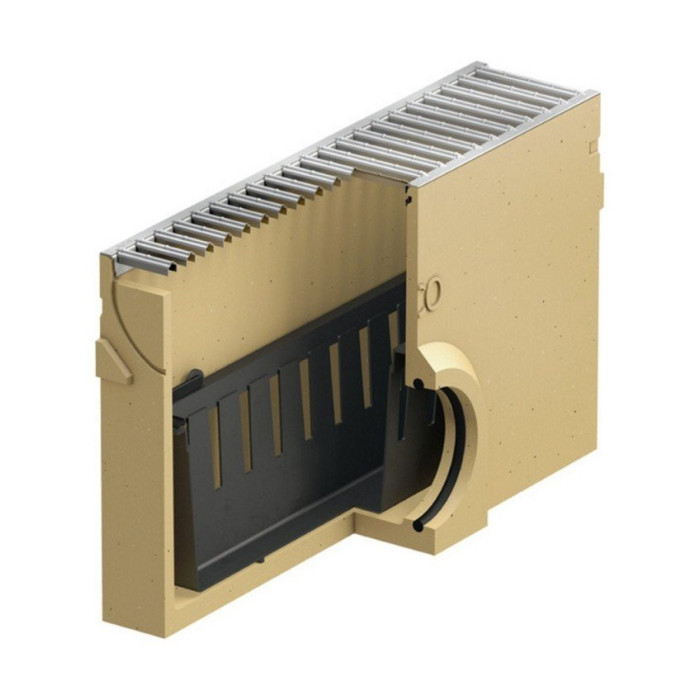 Inflow box with galvanized steel grillE ACO Euroline 500