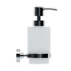 Holder with liquid soap dispensers (hairy glass) RAVAK Chrome