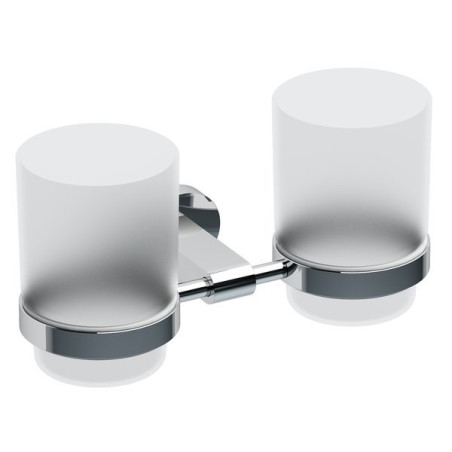 Turētājs ar divām glāzēm (matēts stikls) RAVAK Chrome