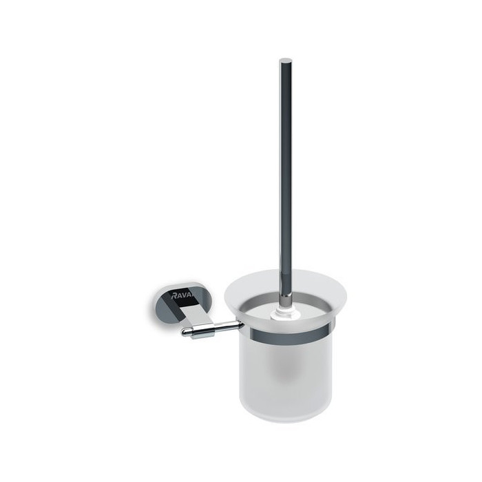 Holder with a jar from the toilet brush RAVAK Chrome