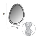 Spoguļa rotājums ir LED lāpsta 98 x 75 cm