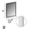 Mirror ornament – LED shovel 90 x 74 cm
