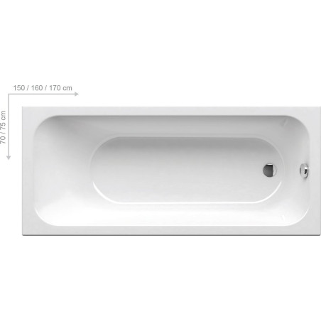 Акриловая прямоугольная ванна RAVAK Chrome