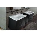Apakšējais skapis ar izlietni(2 atvilktnes) KOLO Twins 60 cm, matēts melns