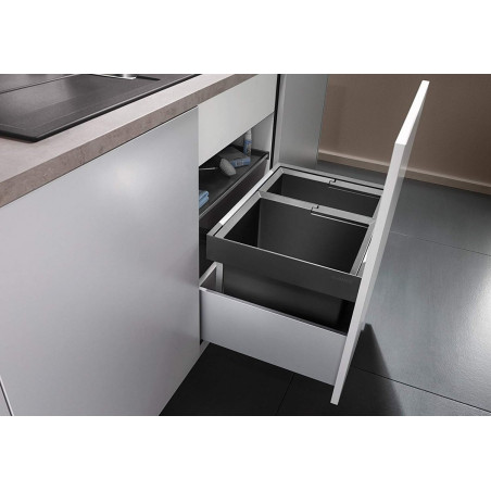 Atliekų rūšiavimo sistema 60 cm spintelei BLANCO FLEXON II 60/2, anthracito