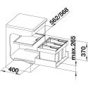 Система сортировки мусора для шкафа 60 см BLANCO FLEXON II 60/3, антрацит, 3 x 15 л