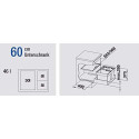 Waste sorting system for 60 cm cabinet BLANCO FLEXON II XL XL 60/3, anthraquito
