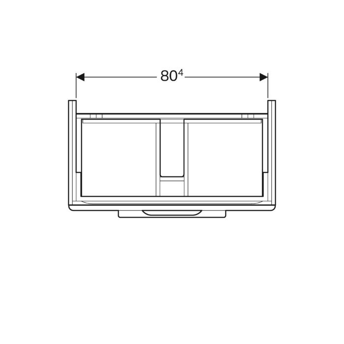 Apatinė spintelė su praustuv(2 stalčiai) GEBERIT Smyle 90 cm, blizgiai white