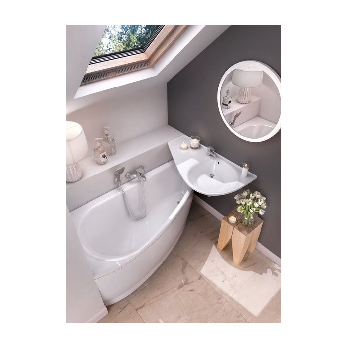 Acrylic Asymmetric Bath RAVAK Avocado
