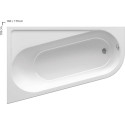 Akrila asimetriska vanna RAVAK Chrome