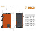 Kieto kuro katilas apatinio degimo AUKŠTAITIJOS KATILAI EKON 20 kW