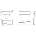 Acrylic asymmetric bath RAVAK BeHappy II
