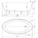 Used stone bath OMNIRES Marble+ Siena 1610 x 81 cm