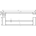 Double towel holder HANSGROHE AddStoris 41743670, black-matte