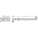 Topelträtiku hoidja HANSGROHE AddStoris 41770670, must-matt