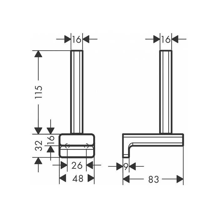 Holder for toilet paper HANSGROHE AddStoris, 41752670