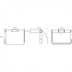 Toilet paper holder with cover BEMETA Nero