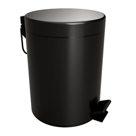 Trash can with a slowly closing lid BEMETA Dark
