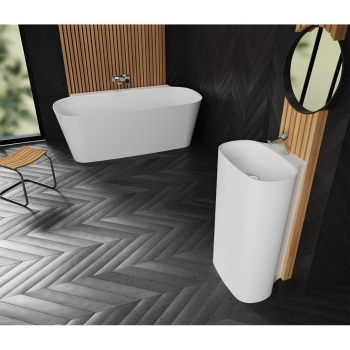 Ehitatud vastu seina kivivann VAYER Nova 2 1640 x 830