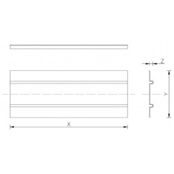 Alumīnija plāksne ar divām rievām MEPAfloor 16-17 mm (390-1000) / 0,40 mm