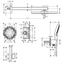 Pirmssienas termostata duša 6 in 1 komplekts HANSGROHE Raindance E 300 1jet, 27952000
