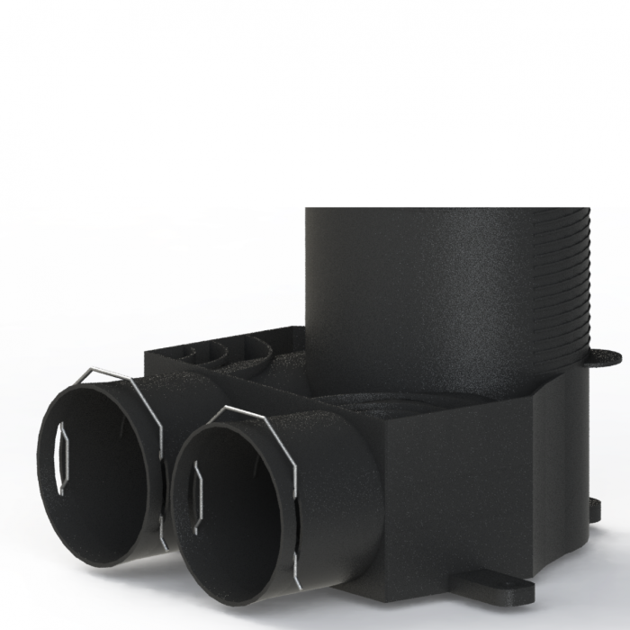 Diffuser box antistatic for flexible FITT 75 mm duct 2-ring