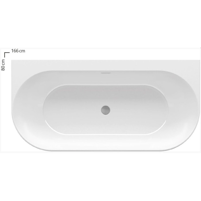 Акриловая ванна RAVAK FREEDOM W 1660 x 800 мм, черный