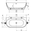 Akrila vanna RAVAK FREEDOM W 1660 x 800 mm, melna