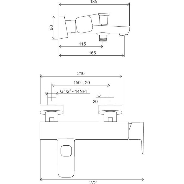 Bathroom faucet RAVAK 10° Free black