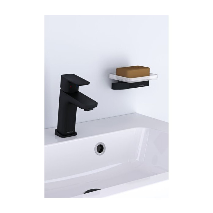 Washbasin faucet without bottom valve RAVAK 10° 90 mm Free black