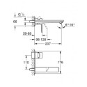 Pre-wall faucet for washbasin GROHE Lineare L 207 mm, 23444001