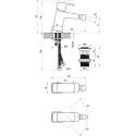 Смеситель для биде с нижним клапаном RAVAK 10° Free black
