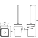 Holder with a bowl from the toilet brush RAVAK 10° black