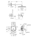 Настенная душевая система GROHE Eurocube Rainshower Mono Cube 310, 25238000