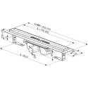 Dušas tekņu komplekti RAVAK Skrejceļš 850 mm, melni matēti