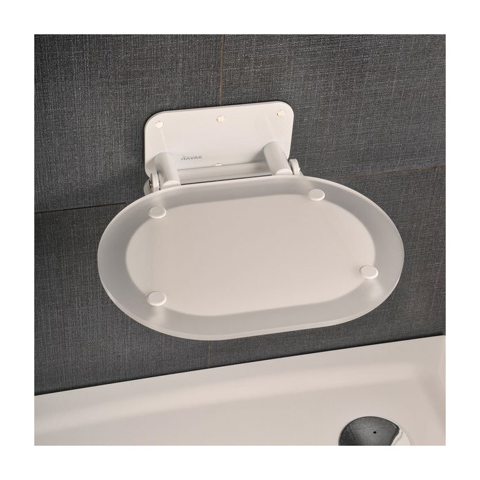 Seat RAVAK Chrome transparent/white