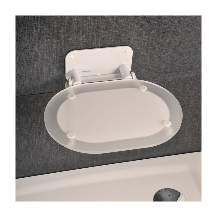 Seat RAVAK Chrome läbipaistev/valge