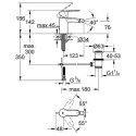 Bidė maišytuvas su dugno vožtuv GROHE Eurostyle Cosmopolitan, S-dydis, 33565002