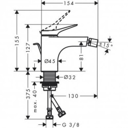 Смеситель для биде HANSGROHE Vivenis, 75200670