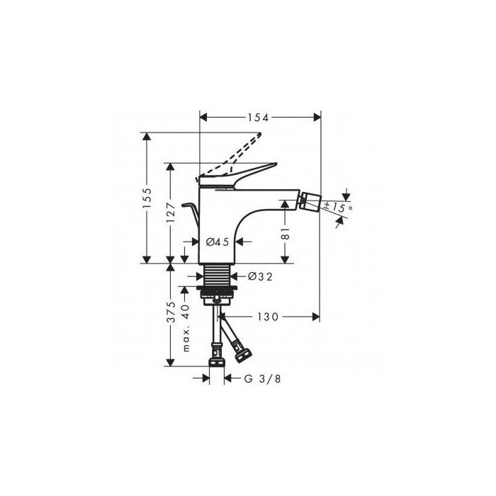 Смеситель для биде HANSGROHE Vivenis, 75200000