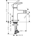 Смеситель для биде HANSGROHE Talis S, 72200000