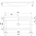 Valamu RAVAK Clear 800 mm