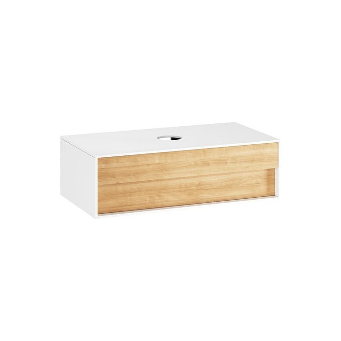 Washbasin cabinet RAVAK Step SD 1000, white/oak