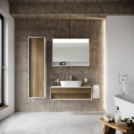Washbasin cabinet RAVAK Step SD 1000, white/ryeton